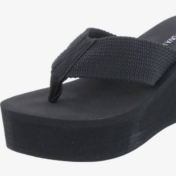 Wild Diva Platform Thong Flip Flop Wedge Sandal - Picture 4 of 5